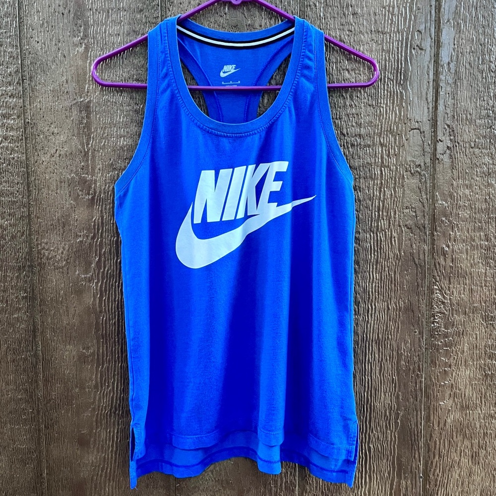 Nike Blue Racer Back Tank Size Medium